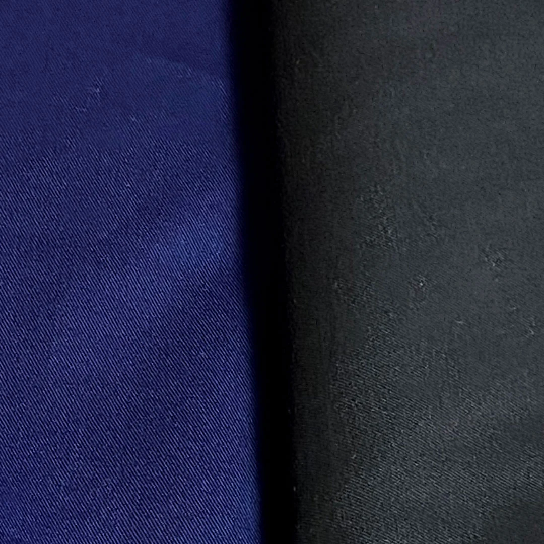 Coupon de tissus gabardine uni bleu marine foncé, Déstockage - Image 3