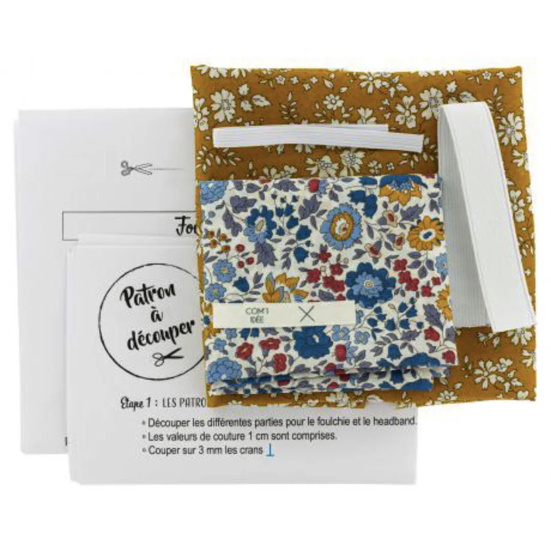 Kit couture Foulchie et headband en tissu Liberty - Image 4
