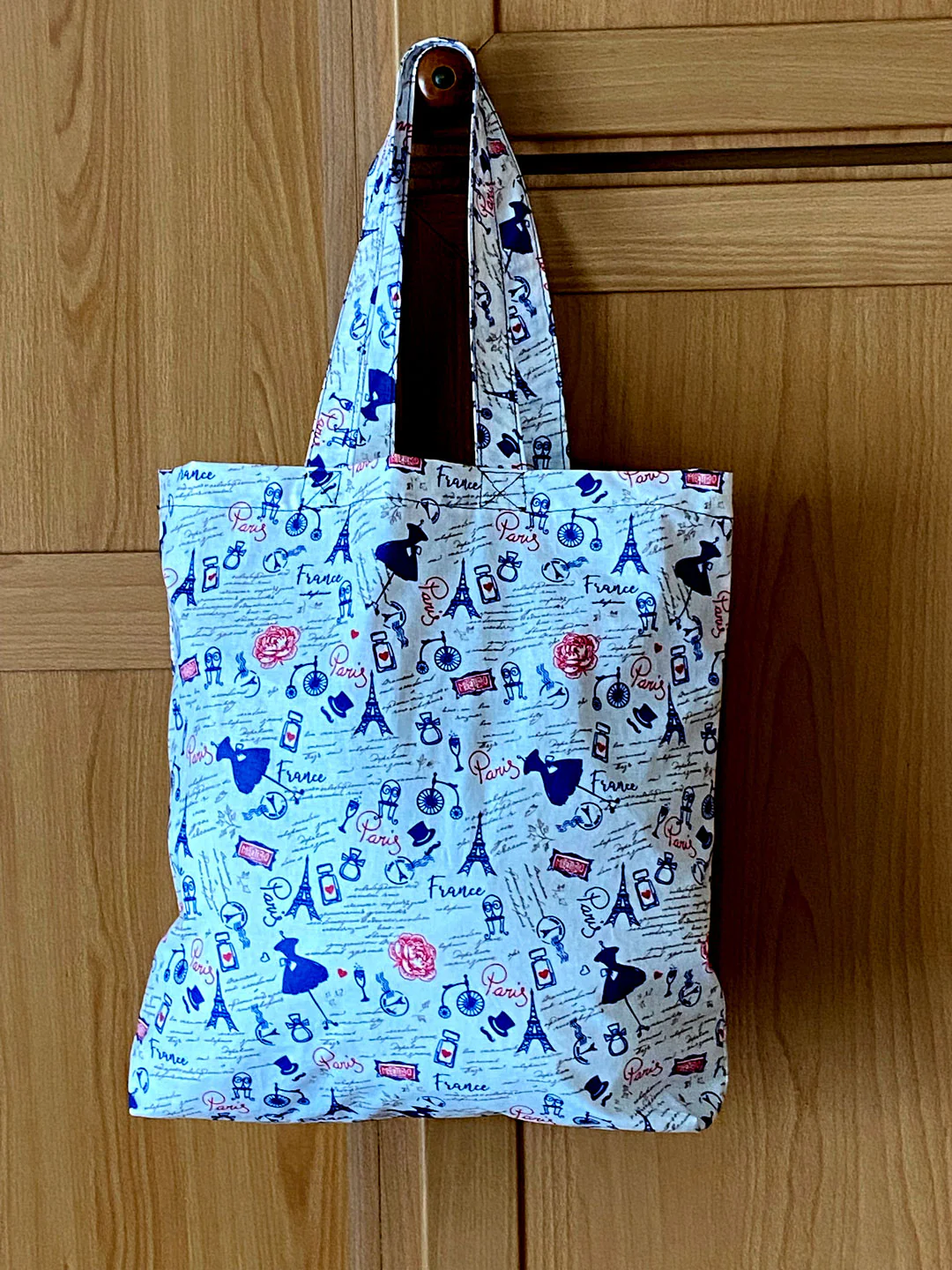 Tissu coton enduit InParis2 blanc cassé/bleu, tissu souple, imperméable, anti tâche, 50cm - Image 10