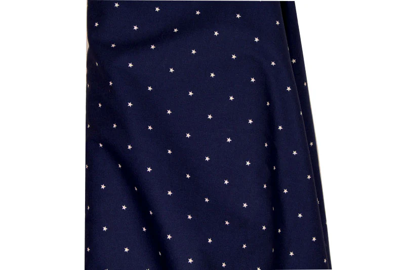 Tissu coton imprimé étoile, bleu marin foncé, 50cm - Image 4