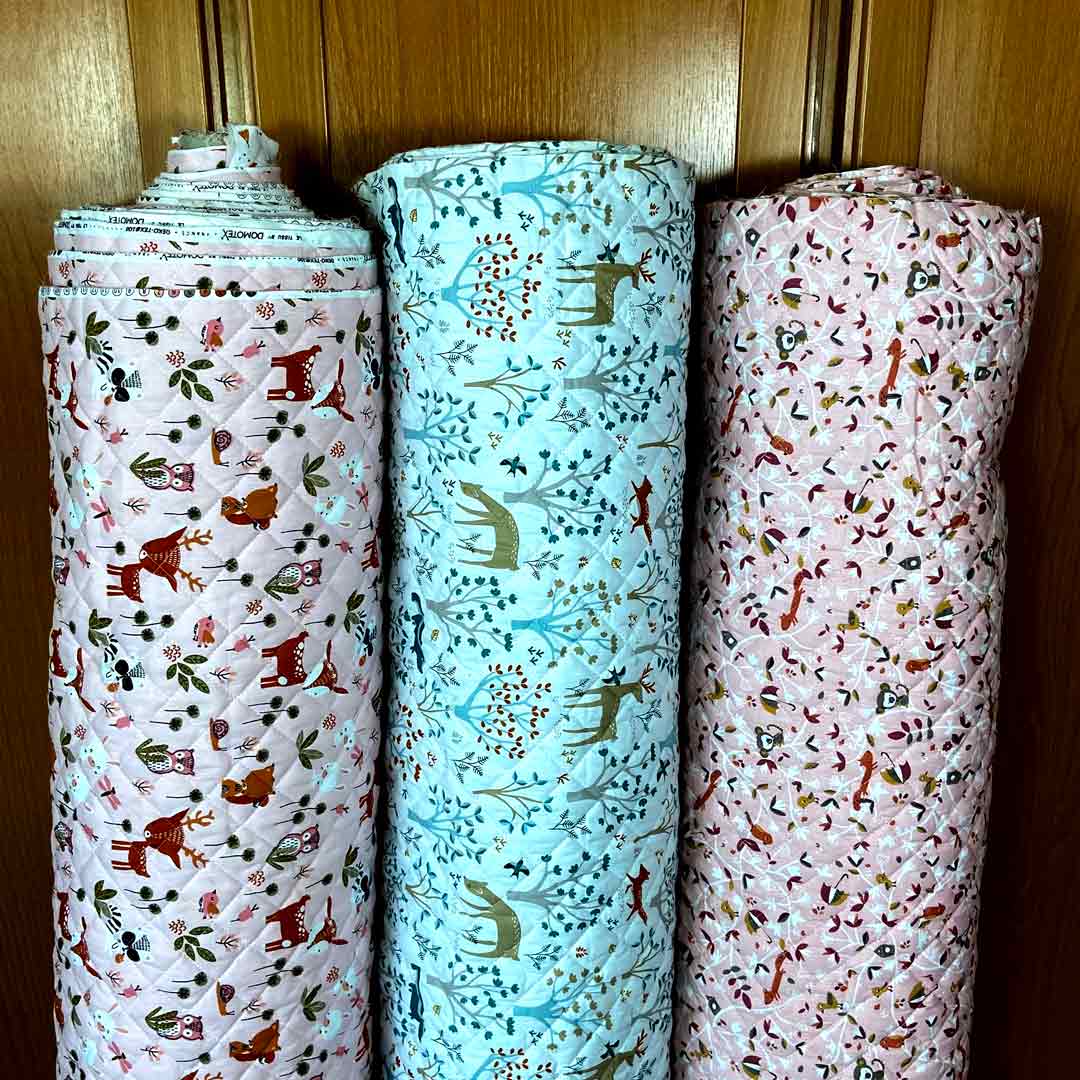 Coupon Tissu coton matelassé réversible pour enfants, Dolina/Paoo, 70cm - Image 4